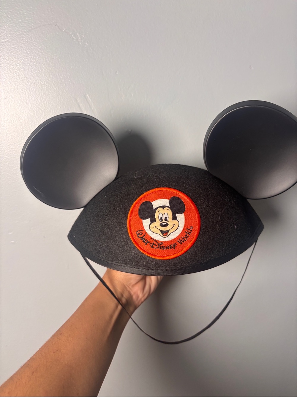 Walt Disney World Mickey Mouse Ears Hat Black Felt Vintage Classic Theme Park